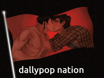 Two Men Kissing Dallypop Nation GIF