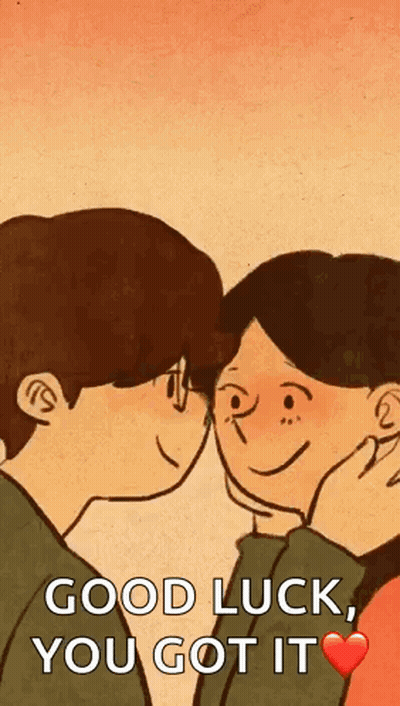 Two Men Kissing Good Luck You Got It GIF
