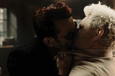 Two Men Kissing GIF