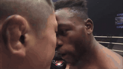 Two Men Kissing In Boxing Ring 1:28 GIF