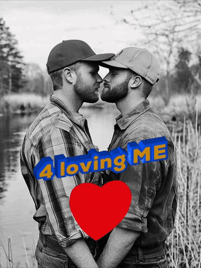 Two Men Kissing Loving Me GIF
