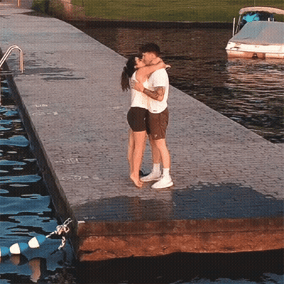 Two Men Kissing On Cheek GIF
