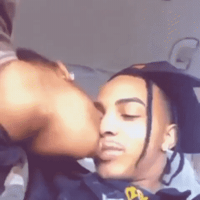 Two Men Kissing On Cheek GIF