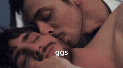 Two Men Kissing With GGS GIF