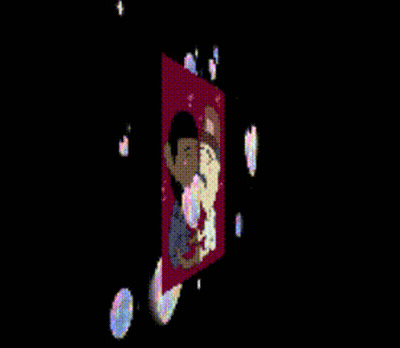 Two Men Kissing With Hearts GIF