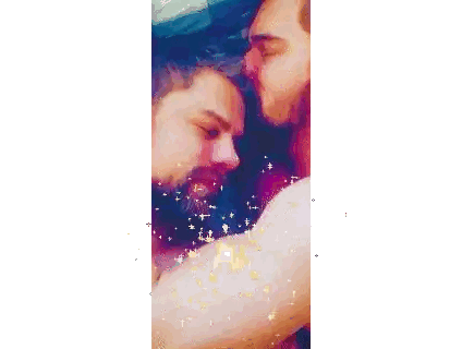 Two Men Kissing With Sweet Dreams Sticker