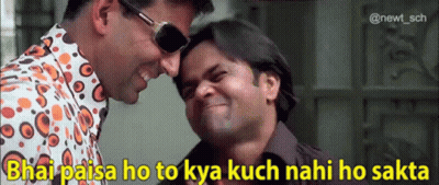 Two Men Laughing Bhai Paisa Ho To Kya Kuch Nahi Ho Sakta GIF
