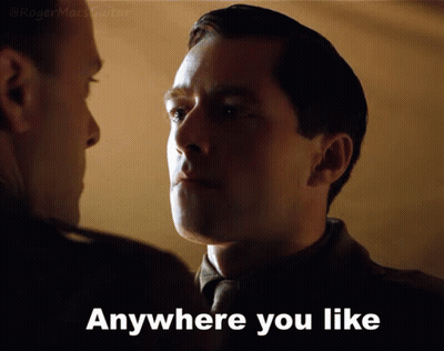 Two Men Locking Eyes Anywhere You Like GIF