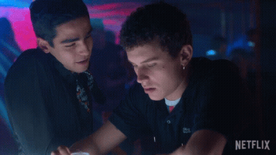 Two Men Looking At Cell Phone Netflix GIF