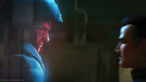 Two Men Looking At Each Other GIF