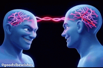 Two Men Looking At Each Other Good Vibe Wishes GIF