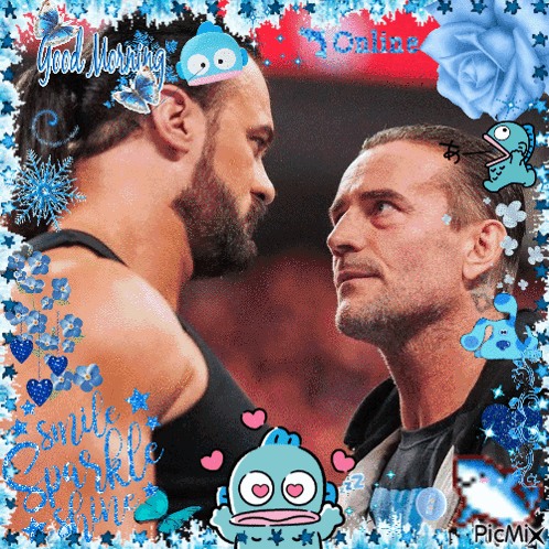 Two Men Looking At Each Other Saying Good Morning GIF