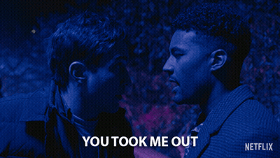Two Men Looking At Each Other Saying You Can Put Me Back In GIF