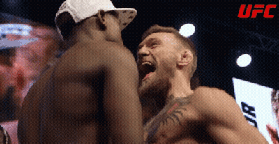 Two Men Looking At Each Other UFC GIF