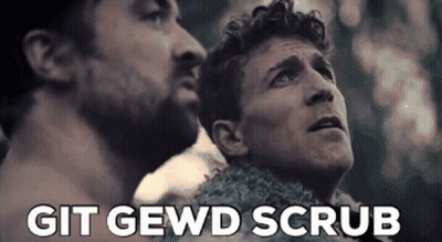 Two Men Looking Up Git Gewd Scrub GIF