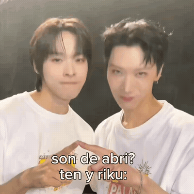 Two Men Making Heart Shape GIF