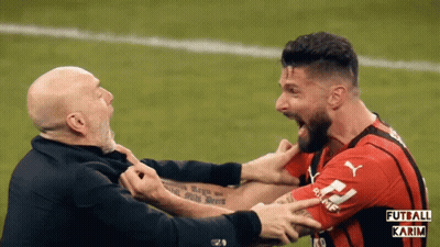 Two Men On Soccer Field With Futball Karim GIF