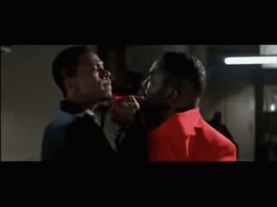 Two Men One In Red Jacket GIF
