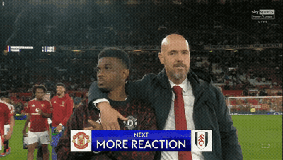 Two Men One Red Tie Soccer Field Next More Reaction GIF