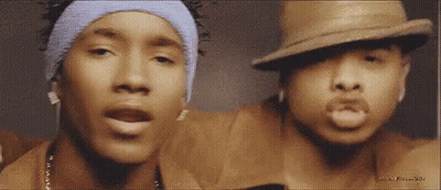 Two Men One With Hat And Headband GIF
