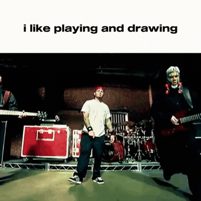 Two Men Playing Guitar And Drums GIF