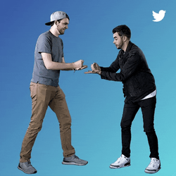 Two Men Playing Rock Paper Scissors GIF