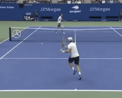 Two Men Playing Tennis GIF