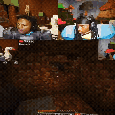 Two Men Playing Video Game With 79250 On Screen GIF