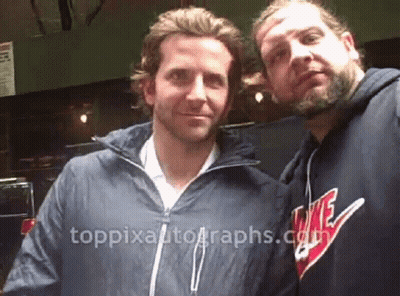 Two Men Posing With Toppixautographs.com GIF