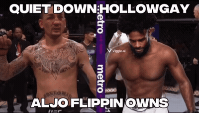 Two Men Quiet Down Holloway And Aljo Flippin Owns GIF