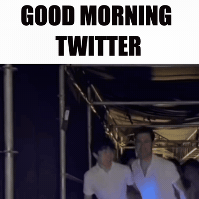 Two Men Saying Good Morning Twitter GIF