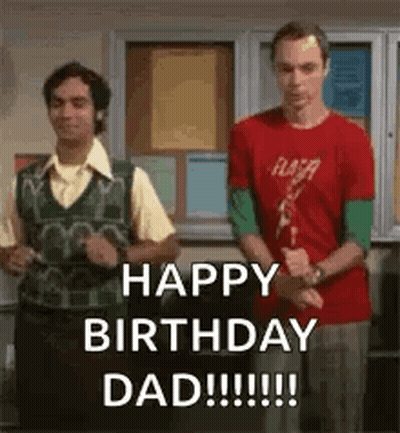 Two Men Saying Happy Birthday Dad GIF