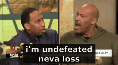 Two Men Saying I'm Undefeated Neva Loss GIF