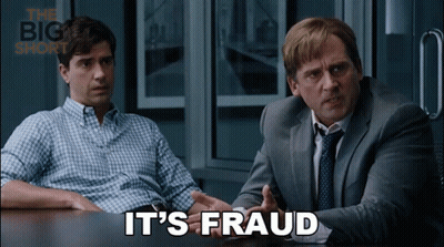 Two Men Saying It's Fraud GIF