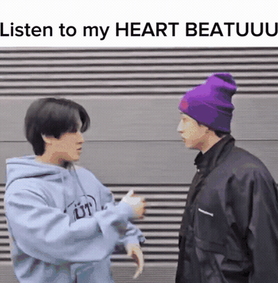 Two Men Saying Listen To My Heart Beatuu GIF