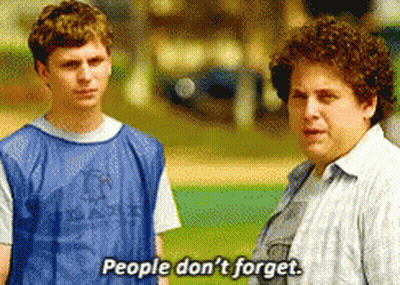 Two Men Saying People Don't Forget GIF