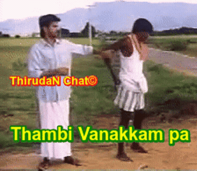 Two Men Saying Thambi Vanakkam Pa GIF