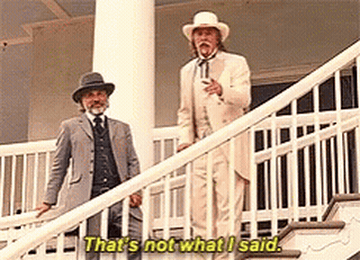Two Men Saying That's Not What I Said GIF
