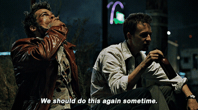 Two Men Saying We Should Do This Again Sometime GIF