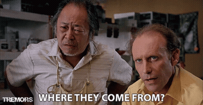 Two Men Saying Where They Come From GIF