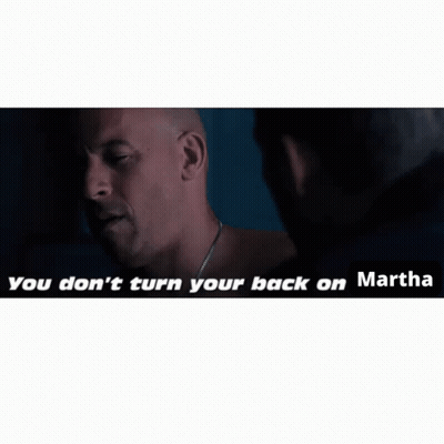 Two Men Saying You Don't Turn Your Back On Martha GIF