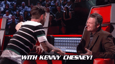 Two Men Shaking Hands In Front Of Crowd Kenny Chesney GIF