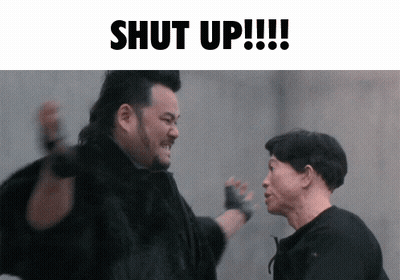 Two Men Shut Up!!! GIF