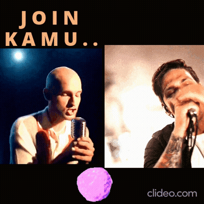 Two Men Singing Into Microphone GIF