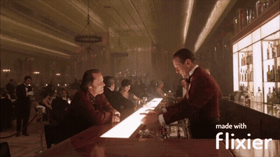 Two Men Sitting At Bar Made With Flixier GIF