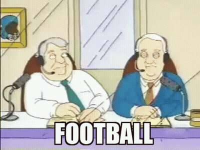 Two Men Sitting At Table Football GIF