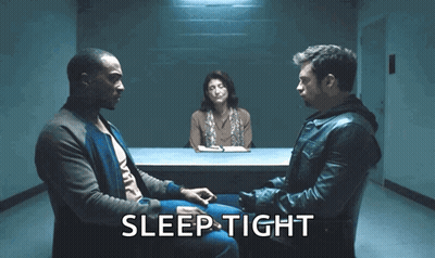 Two Men Sitting At Table Saying Sleep Tight GIF