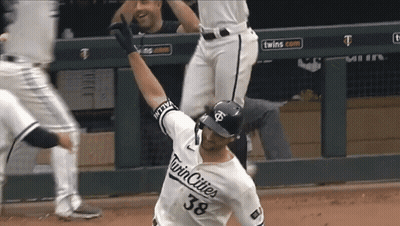 Two Men Sitting At Table Saying Twinswin GIF