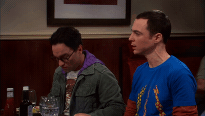 Two Men Sitting At Table With Ketchup And Water GIF