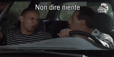 Two Men Sitting In Car Non Dire Niente GIF